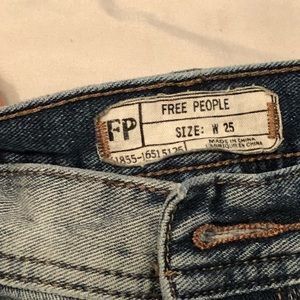 Free people blue jean short shorts